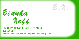 bianka neff business card